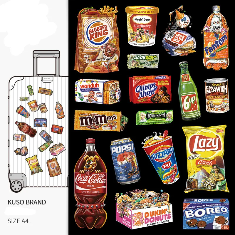 17pcs Funny food stickers personalized waterproof suitcase stickers laptop decorative stickers
17pcs Funny food stickers personalized waterproof suitcase stickers laptop decorative stickers