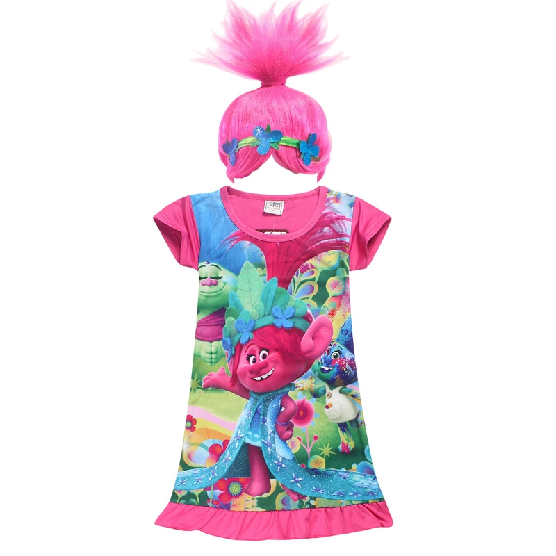 2018 new trolls Wig +dresses set Children Costumes For Girls Carnival Kids Costumes Summer Girl Dress Trolls Clothes Poppy Party
2018 new trolls Wig +dresses set Children Costumes For Girls Carnival Kids Costumes Summer Girl Dress Trolls Clothes Poppy Party
