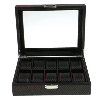 Hot Multi-Slots Carbon Fiber Watch Display Case Top Jewelry Storage Organizer Box
Hot Multi-Slots Carbon Fiber Watch Display Case Top Jewelry Storage Organizer Box