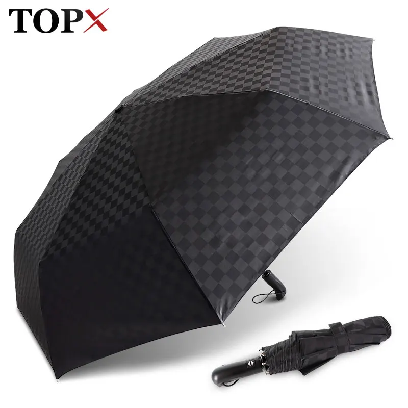 120cm Big 3 Folding Fully Automatic Dark Grid Sun Umbrella Rain Women Luxury Car Outdoor Windproof Umbrellas Stand Men Paraguas
120cm Big 3 Folding Fully Automatic Dark Grid Sun Umbrella Rain Women Luxury Car Outdoor Windproof Umbrellas Stand Men Paraguas