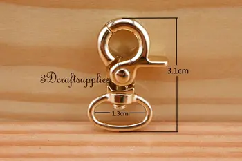 Lobster Clasps Clips Claw purse hooks Swivel snap hook gold 1/2 inch 6pcs CK46
Lobster Clasps Clips Claw purse hooks Swivel snap hook gold 1/2 inch 6pcs CK46