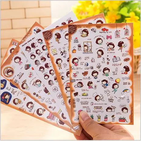50pcs/lot lovely Cute Korean Girls Sticker 15*9.5CM Kids education DIY toy creative cartoon Mirror/cup/wallet/notebook pegatinas
50pcs/lot lovely Cute Korean Girls Sticker 15*9.5CM Kids education DIY toy creative cartoon Mirror/cup/wallet/notebook pegatinas