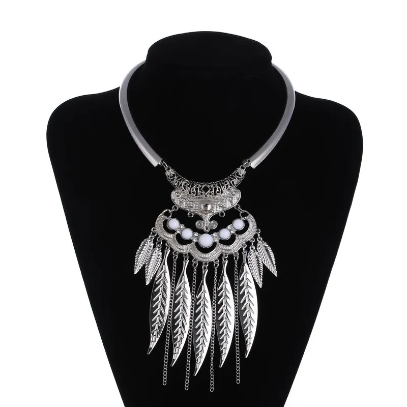 LOVBEAFAS Fashion Bohemian Maxi Choker Necklace Vintage Statement Collier Necklace Leaves Tassel Silver Fine Jewelry Collares
LOVBEAFAS Fashion Bohemian Maxi Choker Necklace Vintage Statement Collier Necklace Leaves Tassel Silver Fine Jewelry Collares