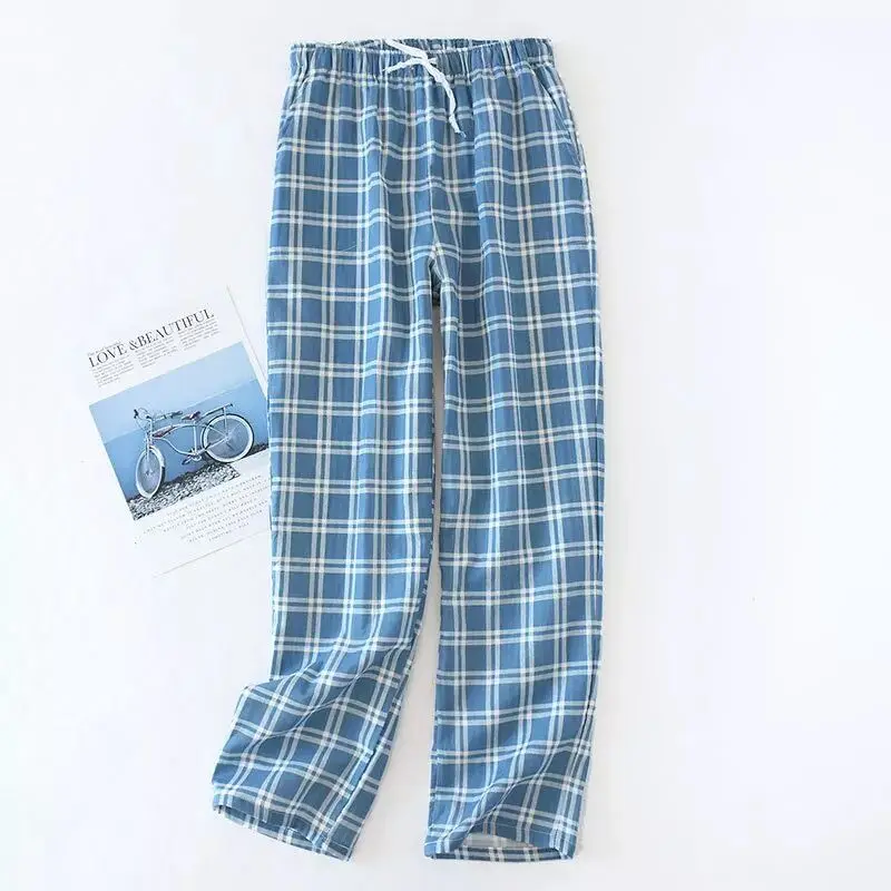 Дешевые хлопковые летние мужские пижамы нижняя часть шорты для сна дома