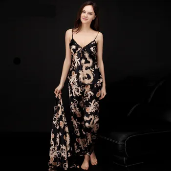 2018 new Silk pajamas sexy lady couple spring and autumn clothing Home Furnishing Mens Long Sleeve Robe
2018 new Silk pajamas sexy lady couple spring and autumn clothing Home Furnishing Mens Long Sleeve Robe