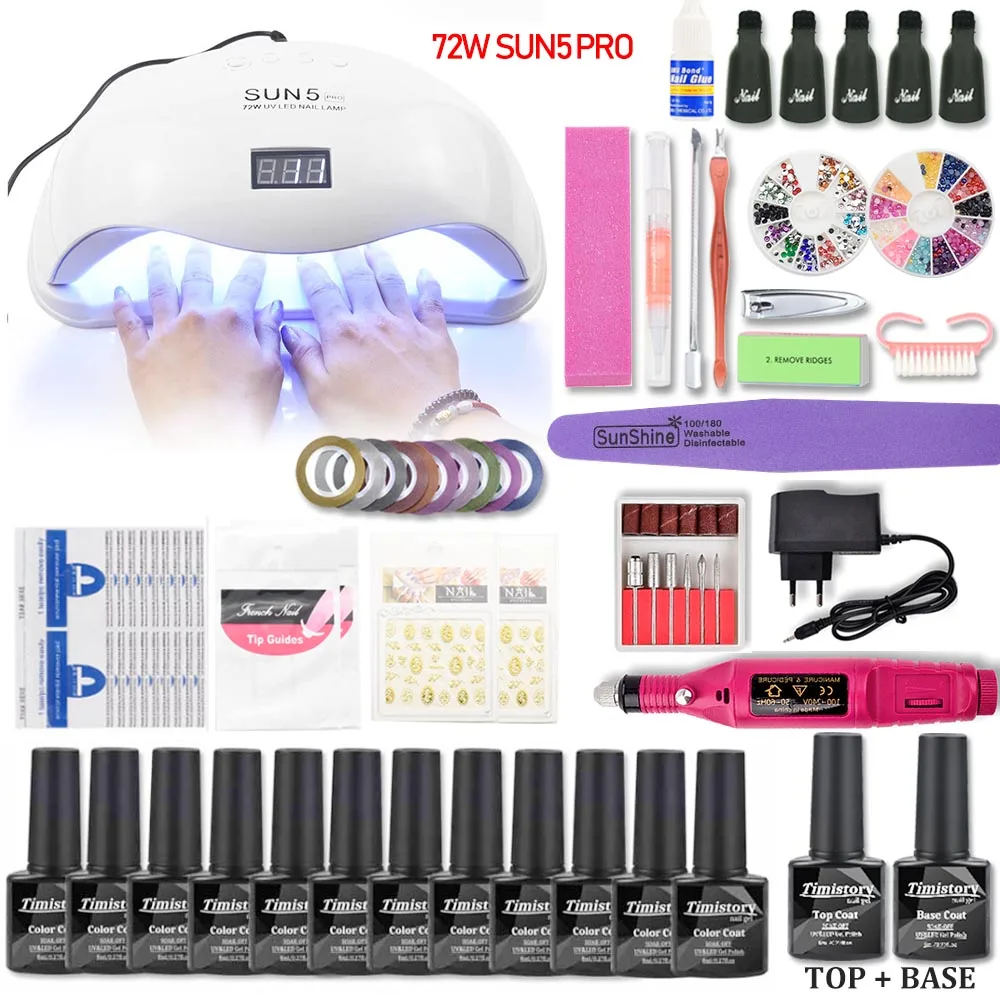 Manicure Set gel nail polish set Base Top Coat Nail Kits 36w/54w/72w UV Led Lamp Nail Set Electric Manicure Drill Nail Art Tool
Manicure Set gel nail polish set Base Top Coat Nail Kits 36w/54w/72w UV Led Lamp Nail Set Electric Manicure Drill Nail Art Tool