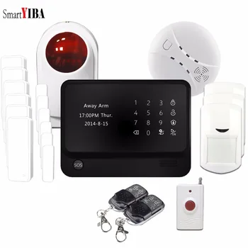 

SmartYIBA 8 Wired Zones WIFI Alarm Wireless Home Security GSM GPRS Alarm System APP Control Strobe Siren Alert SMS Smart Alarm