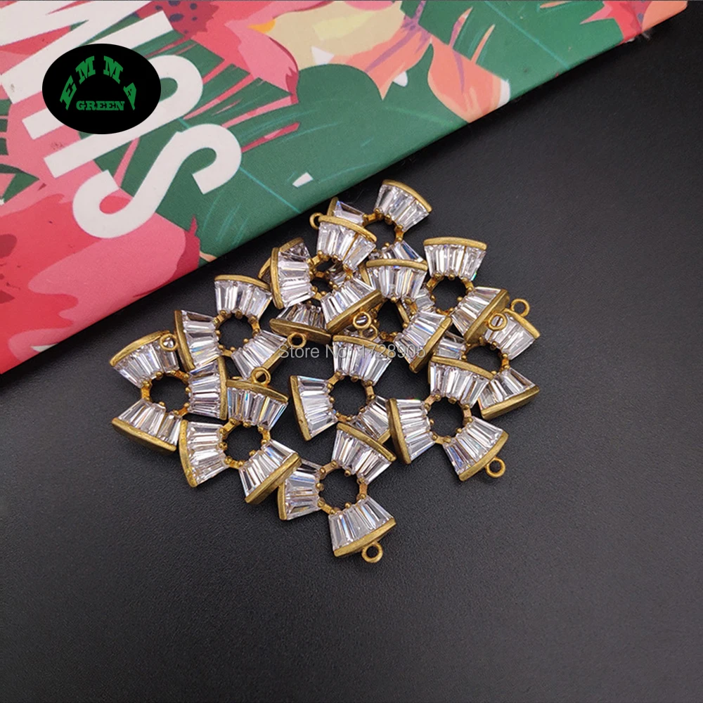 Zircon Charm Pendant 100pcs Gold or Silver Zircon Crystal Accessories for DIY Jewelry Making Findings Zircon Embellishments
Zircon Charm Pendant 100pcs Gold or Silver Zircon Crystal Accessories for DIY Jewelry Making Findings Zircon Embellishments