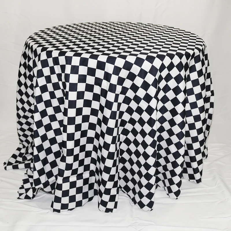 ChaiSang High Quality Maseg White and black Print Polyester Round Tablecloth For Weddings Events Party Hotel Decoration
ChaiSang High Quality Maseg White and black Print Polyester Round Tablecloth For Weddings Events Party Hotel Decoration