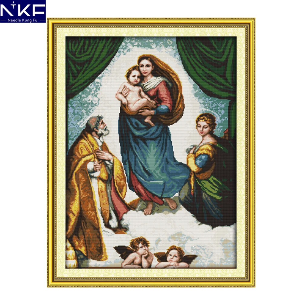 NKF Goddess Cross Stitch Pattern Needlework Religion Cross Stitch Kit Embroidery Cross Craft Chinese Cross Stitch for Home Decor
NKF Goddess Cross Stitch Pattern Needlework Religion Cross Stitch Kit Embroidery Cross Craft Chinese Cross Stitch for Home Decor