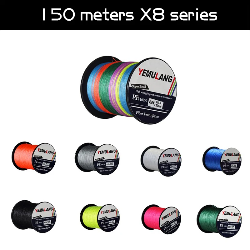 YeMuLang 8 Stands 150 M Multifilament PE Braided Fishing Lines Cord Fishing For Fishing Accessories Fly Fishing Thread
YeMuLang 8 Stands 150 M Multifilament PE Braided Fishing Lines Cord Fishing For Fishing Accessories Fly Fishing Thread