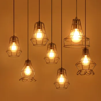 Modern Pendant Light Black Iron Hanging Cage Vintage Retro Led Lamp Bulb E27 Dining Room Restaurant Bar Counter Industrial Loft
Modern Pendant Light Black Iron Hanging Cage Vintage Retro Led Lamp Bulb E27 Dining Room Restaurant Bar Counter Industrial Loft