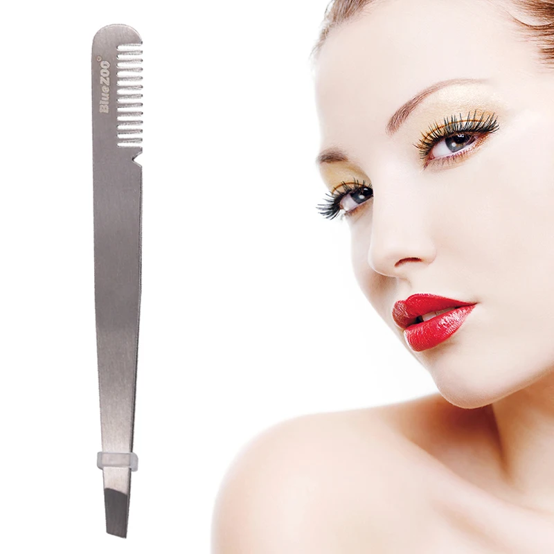 ZOO 1pc Eyebrow Tweezer with Eyebrow Brush Comb Stainless Steel Eyelashes Extension Tweezers Double Eyelids Clip Makeup Tools
ZOO 1pc Eyebrow Tweezer with Eyebrow Brush Comb Stainless Steel Eyelashes Extension Tweezers Double Eyelids Clip Makeup Tools