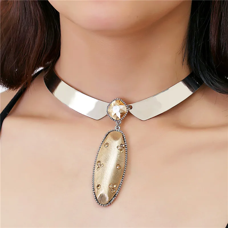 2018 Gold/Sliver Vintage Imitation OL Collar Necklace High quality Transparent Crystal&Alloy Tie shape Pendant Necklace Women
2018 Gold/Sliver Vintage Imitation OL Collar Necklace High quality Transparent Crystal&Alloy Tie shape Pendant Necklace Women