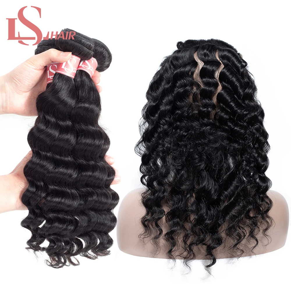 LS Hair Peruvian loose deep Pre plucked 360 Lace Frontal with Bundles 8"-28" Human Hair Weave Natural Color Remy Hair
LS Hair Peruvian loose deep Pre plucked 360 Lace Frontal with Bundles 8"-28" Human Hair Weave Natural Color Remy Hair