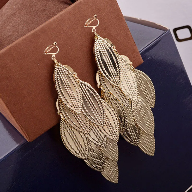 JIOFREE Wholesale High Quality punk Jewelry gold silver plated Gloss Leaves Clip on Earrings no pierced for Women best gift
JIOFREE Wholesale High Quality punk Jewelry gold silver plated Gloss Leaves Clip on Earrings no pierced for Women best gift