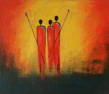 Modern handmade painting three aboriginal people with red dress on oil canvas for living room decor and wallpaper
Modern handmade painting three aboriginal people with red dress on oil canvas for living room decor and wallpaper