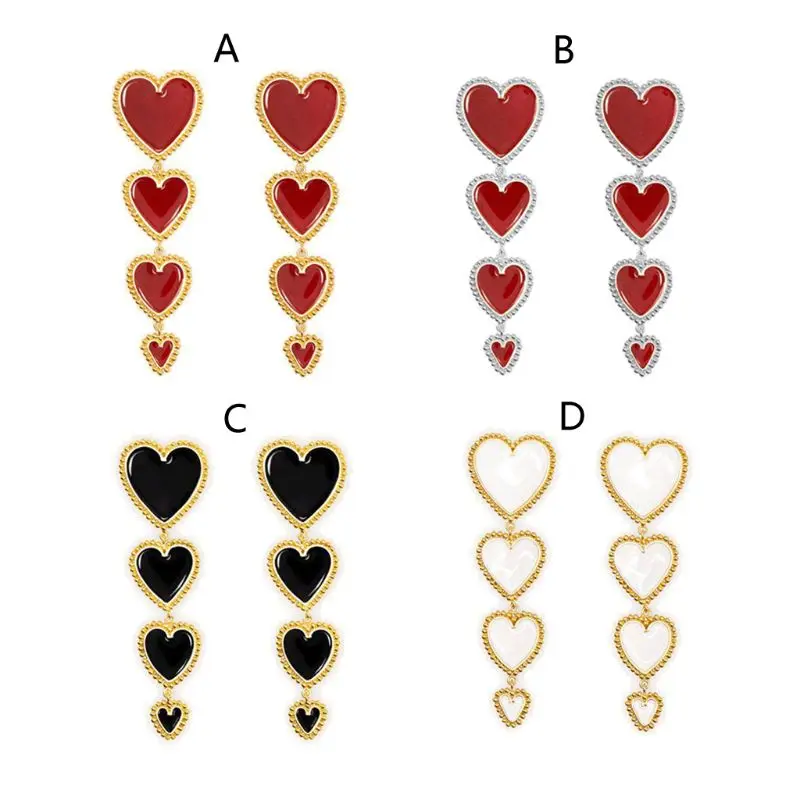 Love Heart Dangle Drop Earrings Valentines Elegant Enamel Day Women Fashion Jewelry
Love Heart Dangle Drop Earrings Valentines Elegant Enamel Day Women Fashion Jewelry