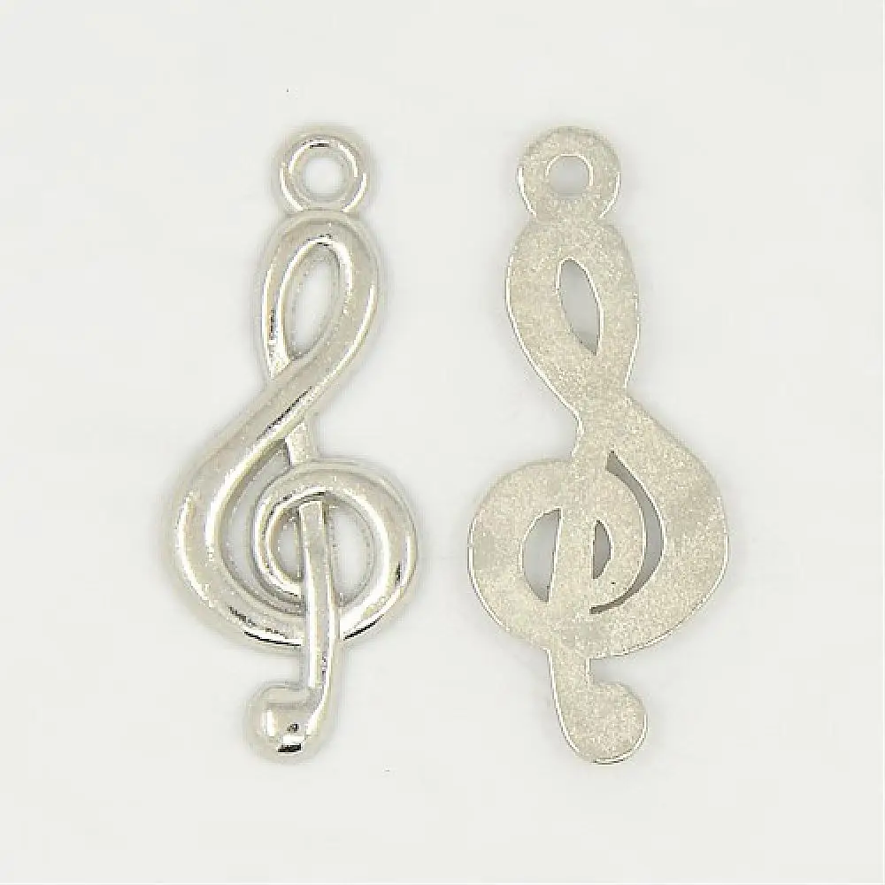 Alloy Treble Clef Pendants, Musical Note, about 10mm wide, 26mm long, 2mm thick, hole: 2mm
Alloy Treble Clef Pendants, Musical Note, about 10mm wide, 26mm long, 2mm thick, hole: 2mm
