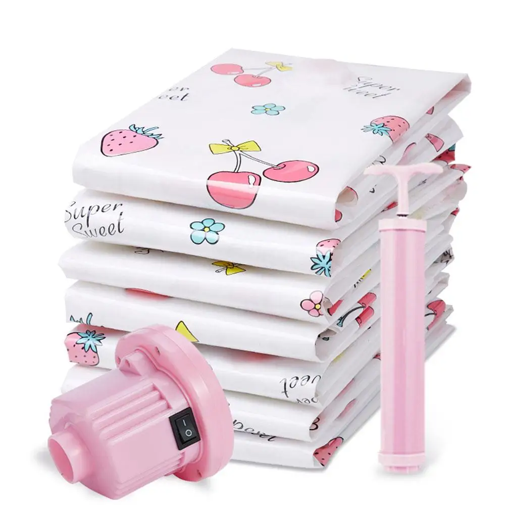 Vacuum Storage Bag Compression Bag Electric Pump Home Clothing Convenient 6 Size Practical
Vacuum Storage Bag Compression Bag Electric Pump Home Clothing Convenient 6 Size Practical