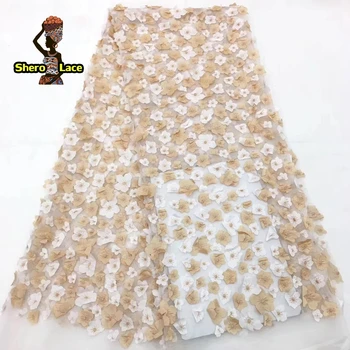 Nigerian Lace Fabric 2019 High Quality African French 3D Tulle Laces Fabric For Wedding Dress
Nigerian Lace Fabric 2019 High Quality African French 3D Tulle Laces Fabric For Wedding Dress