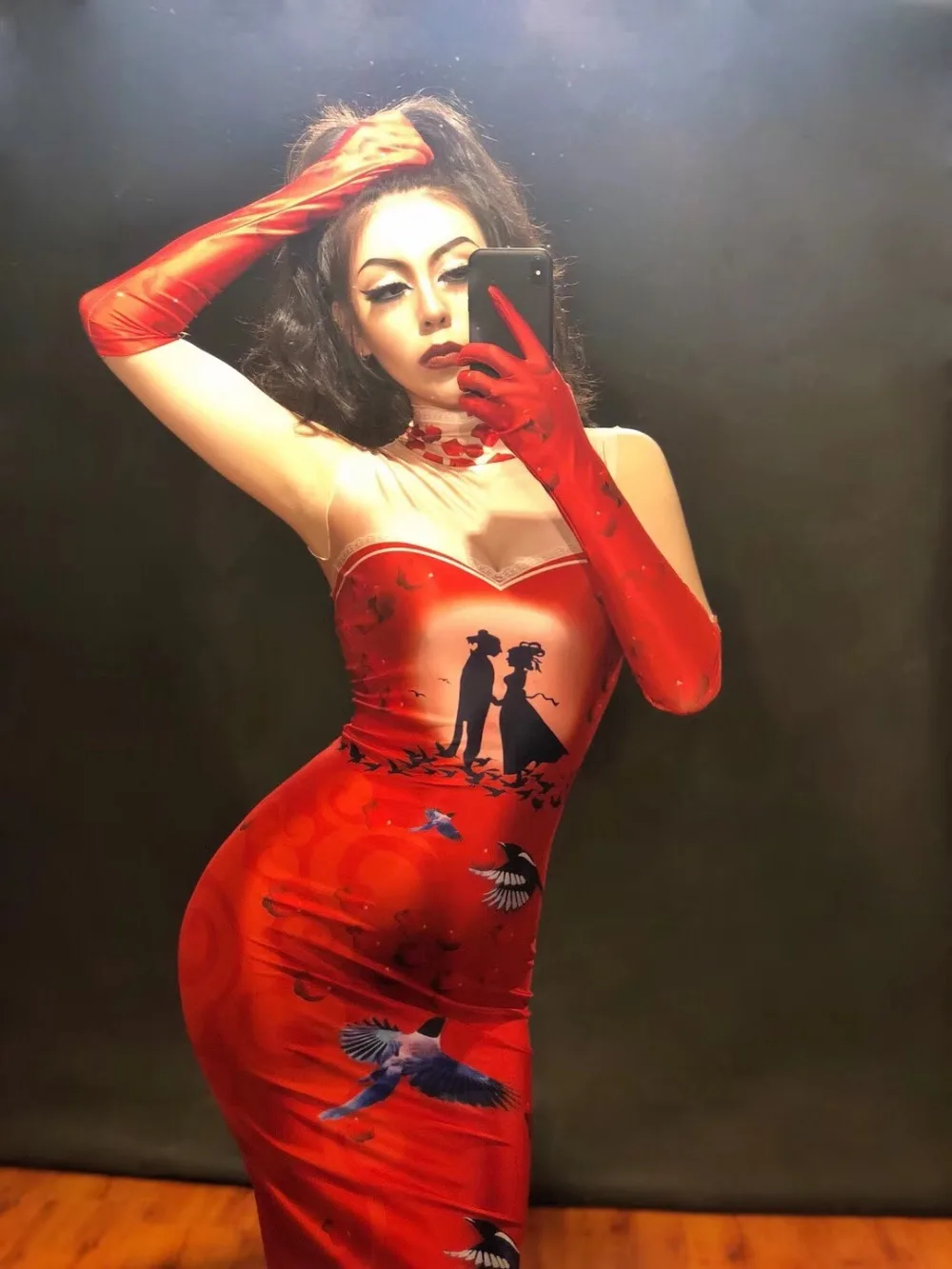 Женское Сексуальное Красное длинное платье для ночного клуба, сценическое платье без рукавов с 3D принтом Танабата, праздничное сценивечерние платье для выступления, певицы, сценическая одежда
Женское Сексуальное Красное длинное платье для ночного клуба, сценическое платье без рукавов с 3D принтом Танабата, праздничное сценивечерние платье для выступления, певицы, сценическая одежда