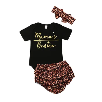 0-18M Newborn Baby Girl Short Sleeve Cotton Bodysuit Tops Leopard Layered Shorts Bloomer Headband 3PCS Baby Clothing Set
0-18M Newborn Baby Girl Short Sleeve Cotton Bodysuit Tops Leopard Layered Shorts Bloomer Headband 3PCS Baby Clothing Set