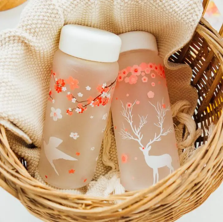TECHOME New Lovely Cartoon Scrub Glass Water Bottle Creative Cherry Blossoms Student Sport Outdoor Water Bottle Gift for Friends
TECHOME New Lovely Cartoon Scrub Glass Water Bottle Creative Cherry Blossoms Student Sport Outdoor Water Bottle Gift for Friends