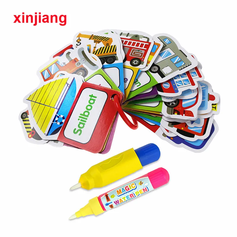 30pcs/set Magic Water Painting Drawing Board Cards with 2 Water Pen Children Cognitive Card Coloring Book for Kids }
30pcs/set Magic Water Painting Drawing Board Cards with 2 Water Pen Children Cognitive Card Coloring Book for Kids }