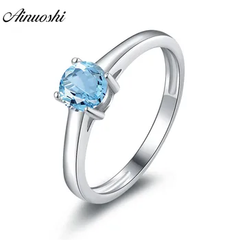 AINUOSHI Natural Blue Topaz Ring Engagement Wedding Gemstone Ring 0.63ct Round Cut Mini Solitaire Ring 925 Silver Ring Jewelry
AINUOSHI Natural Blue Topaz Ring Engagement Wedding Gemstone Ring 0.63ct Round Cut Mini Solitaire Ring 925 Silver Ring Jewelry