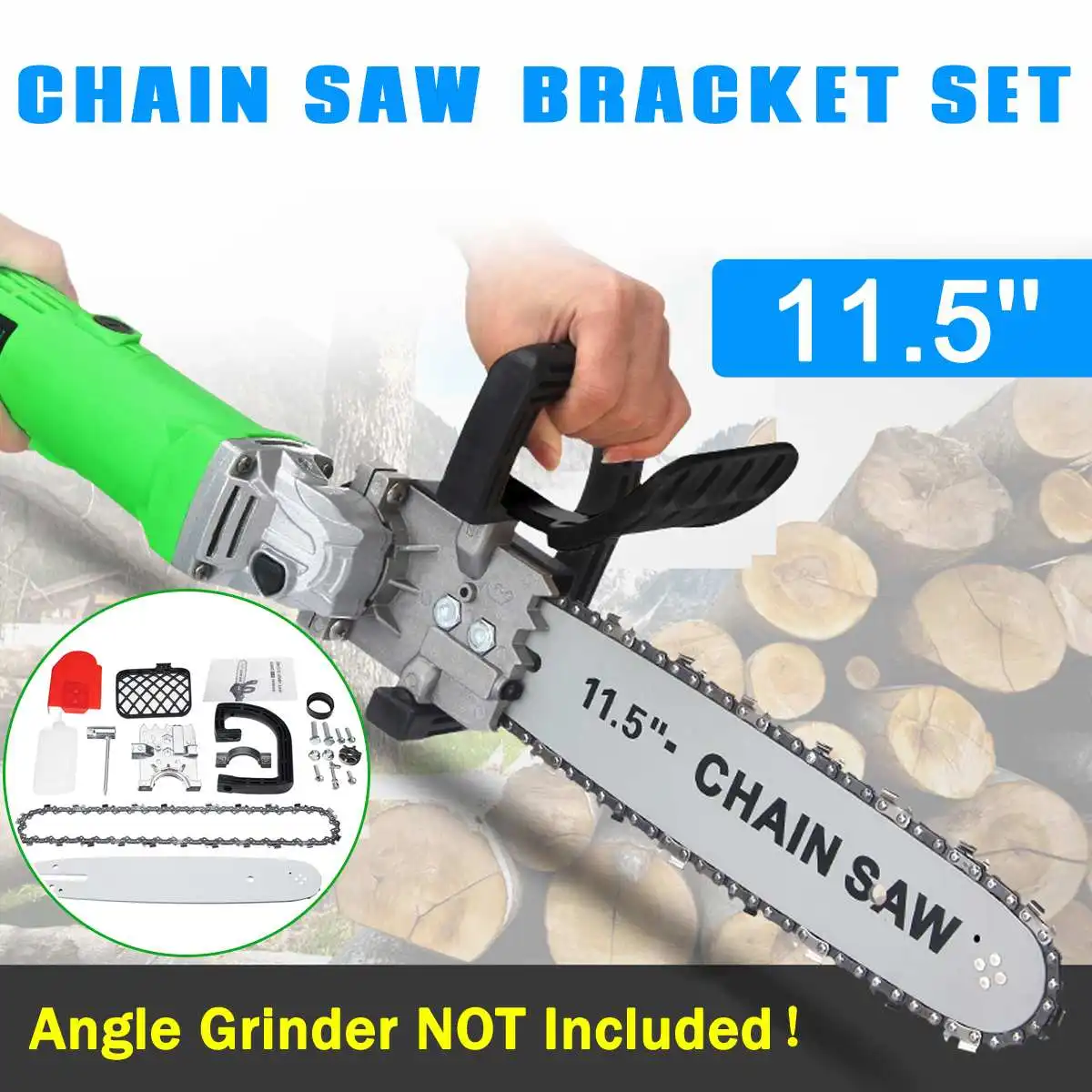 11.5 Inch Electric Chainsaw Stand Adapter Bracket Change Wood Cut Set For Angle Grinder High Carbon Steel DIY Tools Set
11.5 Inch Electric Chainsaw Stand Adapter Bracket Change Wood Cut Set For Angle Grinder High Carbon Steel DIY Tools Set