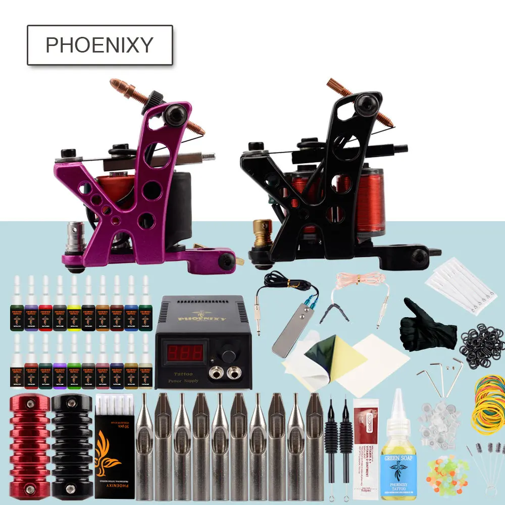 Beginner Tattoo Gun Set 20 Color Pigment Permanent Makeup Lnks Tattoo Machine Set Grip Kit Art Tools Tattoo Needles Kit
Beginner Tattoo Gun Set 20 Color Pigment Permanent Makeup Lnks Tattoo Machine Set Grip Kit Art Tools Tattoo Needles Kit