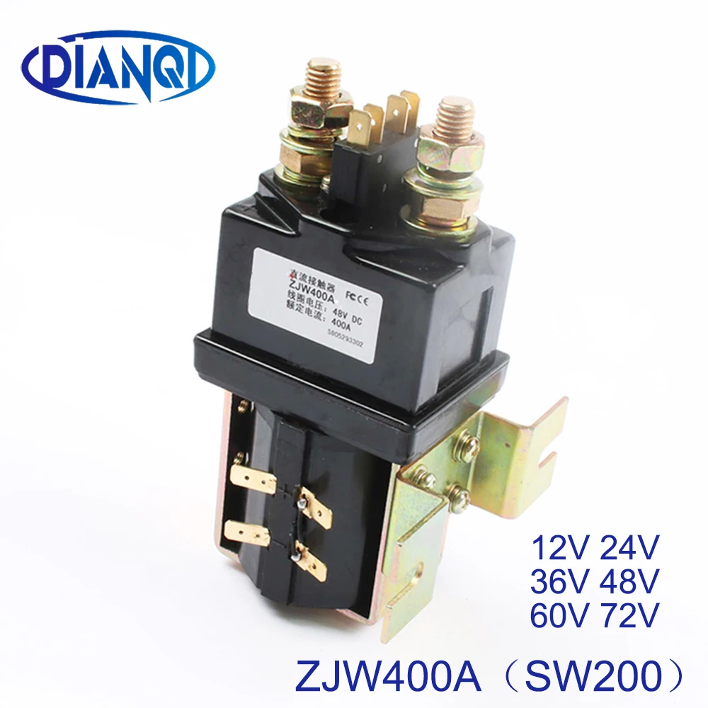 DIANQI SW200-S normally open 12V 24V 36V 48V 60V 72V DC Contactor ZJW400A-S for forklift handling drawing wehicle car PUMP MOTOR
DIANQI SW200-S normally open 12V 24V 36V 48V 60V 72V DC Contactor ZJW400A-S for forklift handling drawing wehicle car PUMP MOTOR