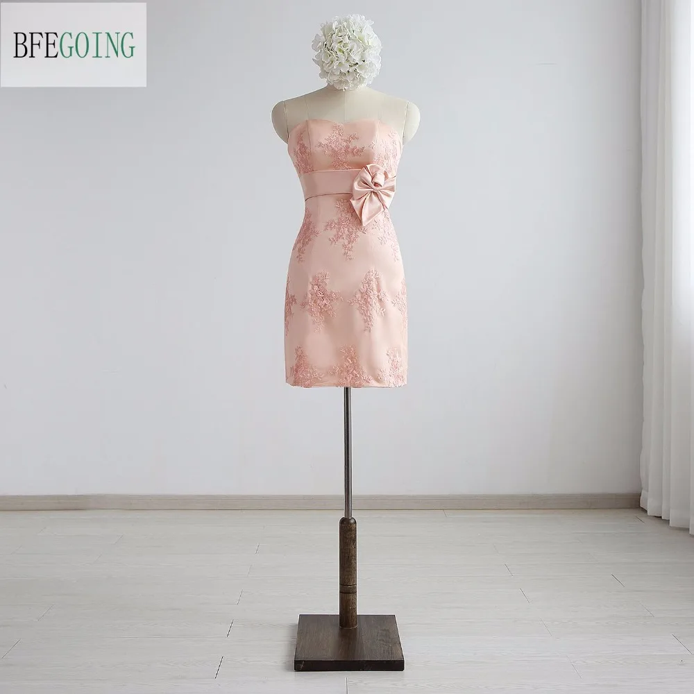 Lace Short Sweetheart Sheath Formal Bridesmaid Dress Mini Sleeveless Real/Original Photos Custom made
Lace Short Sweetheart Sheath Formal Bridesmaid Dress Mini Sleeveless Real/Original Photos Custom made