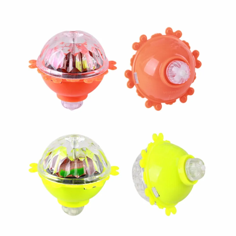 Funny Spinning Top Colorful Flash Glowing Kid's Classic Toys Gifts Color Random 