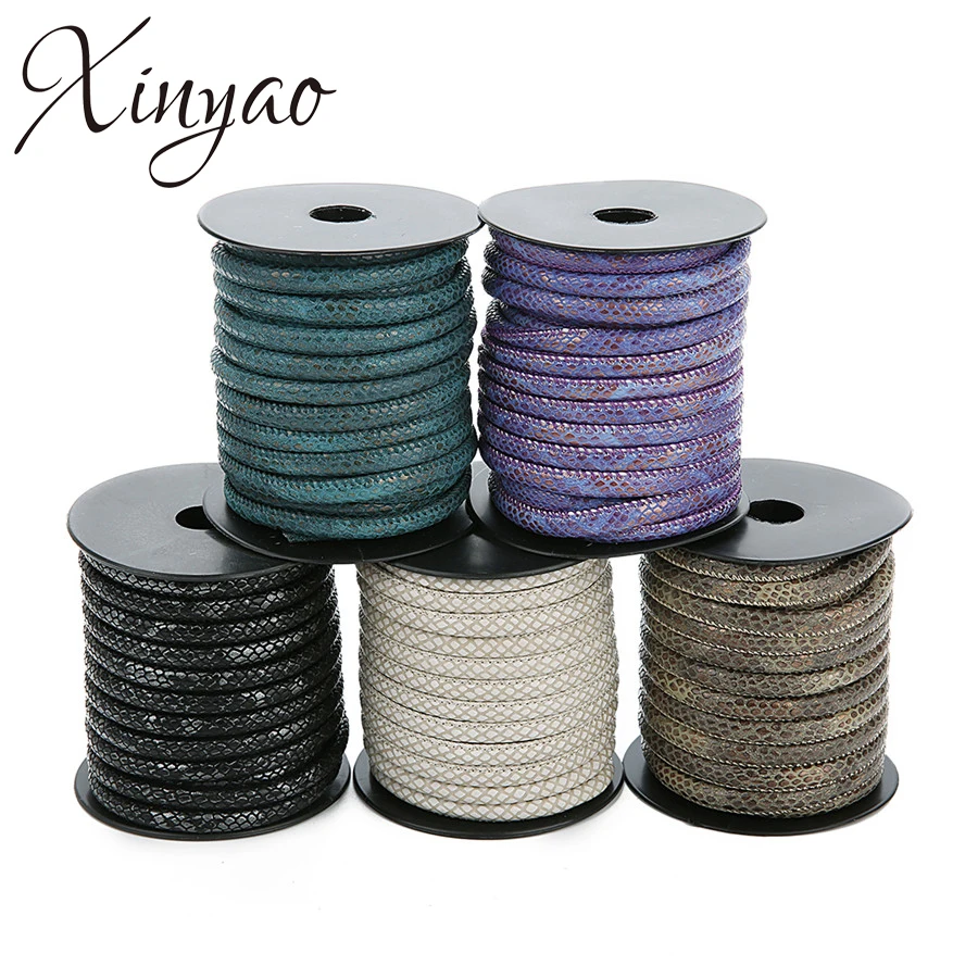 XINYAO 10m/roll 6mm Snake Skin Braided PU Leather Cords Rope String Cord For DIY Jewelry Making Findings Materials Wholesale
XINYAO 10m/roll 6mm Snake Skin Braided PU Leather Cords Rope String Cord For DIY Jewelry Making Findings Materials Wholesale