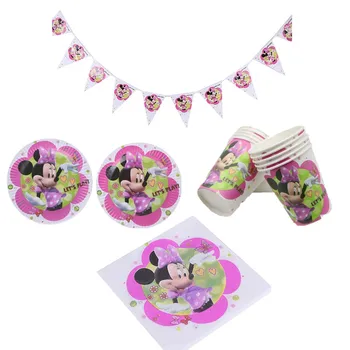 100Pcs/set Minnie Mouse Cartoon Theme Baby Birthday Party Decorations paper cups straws napkins banner plates baby shower
100Pcs/set Minnie Mouse Cartoon Theme Baby Birthday Party Decorations paper cups straws napkins banner plates baby shower