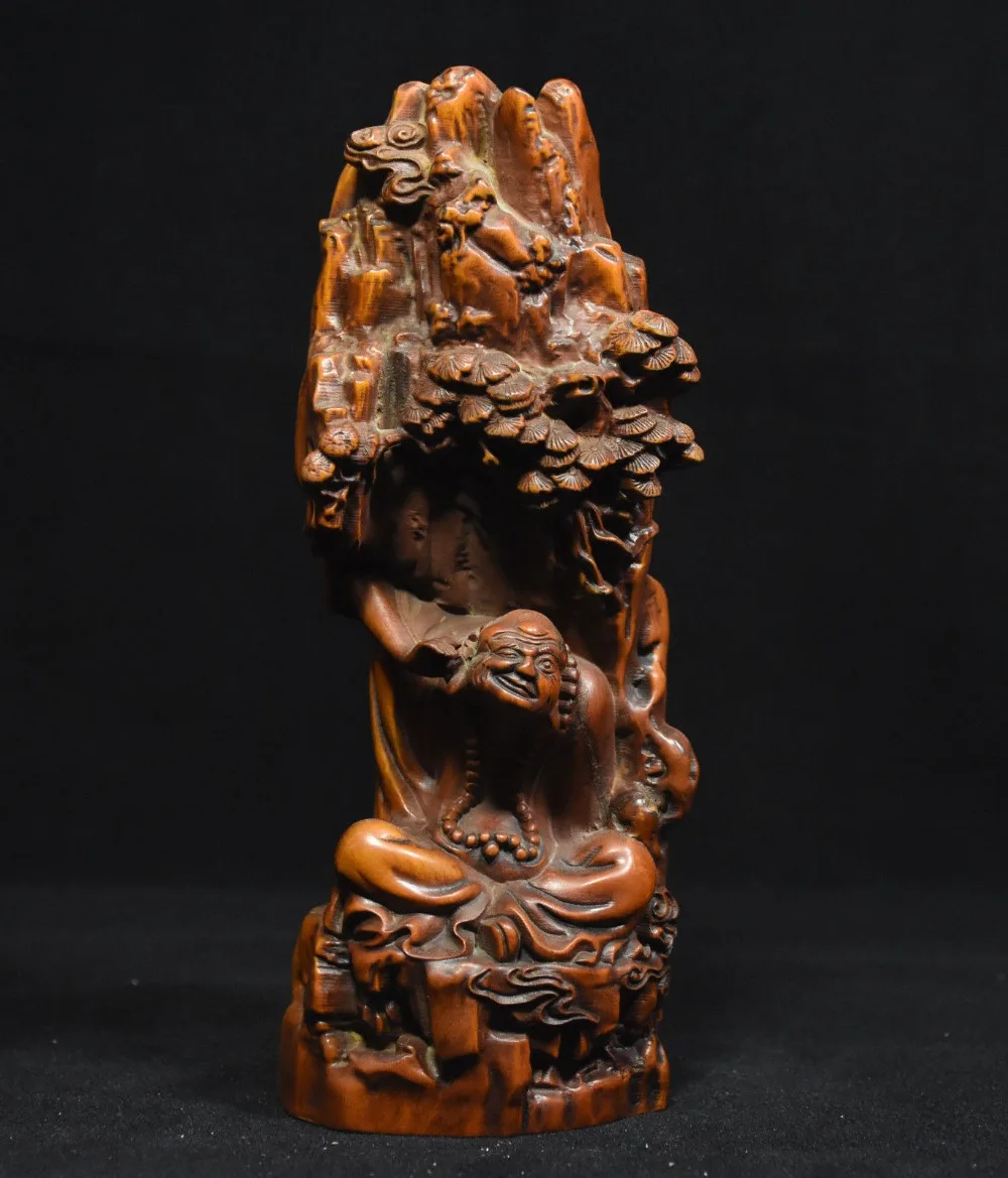 christmas 7 Chinese Buddhism Boxwood Wood Carved dig ear Arhat Nagasena Buddha Statue halloween
christmas 7 Chinese Buddhism Boxwood Wood Carved dig ear Arhat Nagasena Buddha Statue halloween