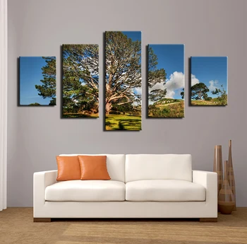 Hot sell 5 panel tree sky meadows oil painting print on canvas modern wall art picture for home decor no frame
Hot sell 5 panel tree sky meadows oil painting print on canvas modern wall art picture for home decor no frame