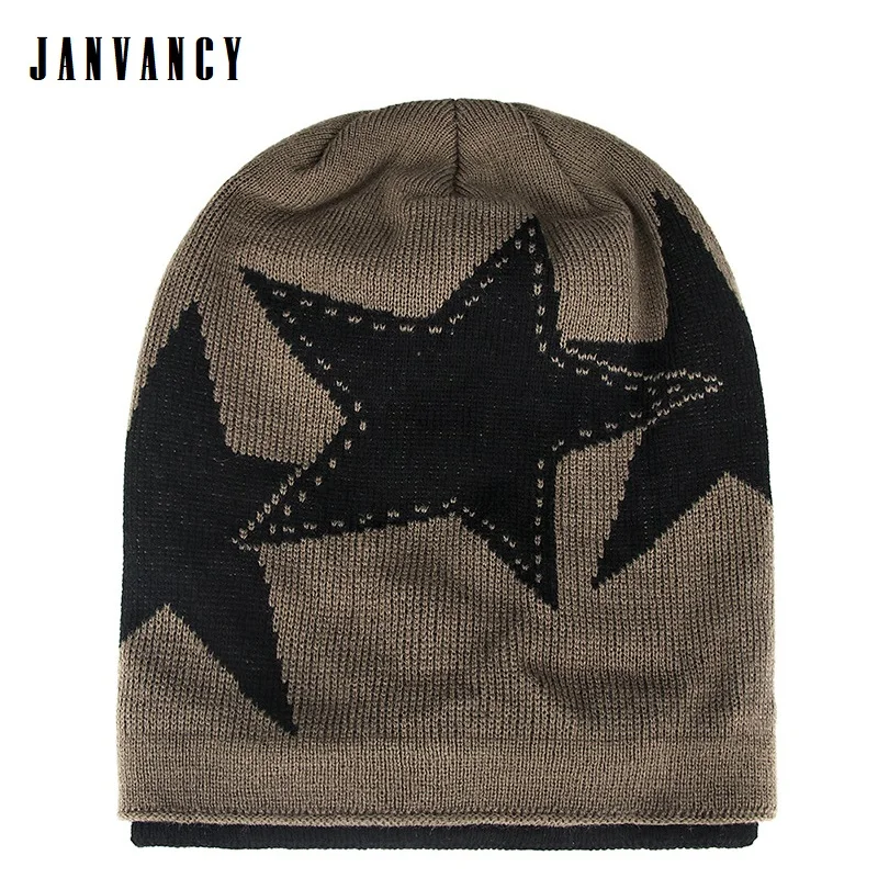 Men's Winter Pentagram Knitted Beanies Plush Thick Warm Ice Cap Star Ski Ear Protection Hat Slouchy Wrinkle Headgear Tuque Black
Men's Winter Pentagram Knitted Beanies Plush Thick Warm Ice Cap Star Ski Ear Protection Hat Slouchy Wrinkle Headgear Tuque Black