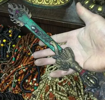 YM 304 Tibetan Buddhism Bronze Turquoise Buddhist Ritual Tool Hand Vajra Dorje STATUE
YM 304 Tibetan Buddhism Bronze Turquoise Buddhist Ritual Tool Hand Vajra Dorje STATUE