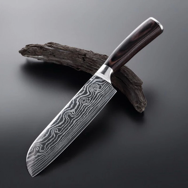 8'' inch Chef Knife Japanese Stainless Steel Sanding Laser Pattern Knives Cleaver Professional Sharp Knife Cooking Tool
8'' inch Chef Knife Japanese Stainless Steel Sanding Laser Pattern Knives Cleaver Professional Sharp Knife Cooking Tool