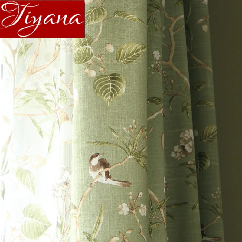 American Rustic Curtain for Living Room Bird Curtain Window Bedroom Green Drapes Tulle Sheer Fabric Kitchen Treatment T&145 #30
American Rustic Curtain for Living Room Bird Curtain Window Bedroom Green Drapes Tulle Sheer Fabric Kitchen Treatment T&145 #30