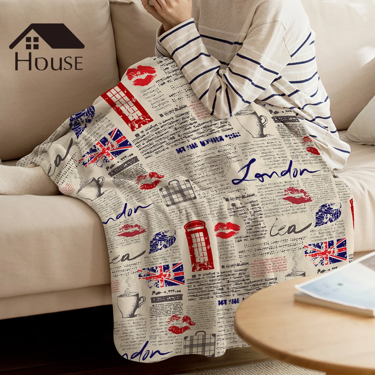 BIGHOUSES Throw Blanket London Newspaper Warm Microfiber Blanket Flannel Blanket
BIGHOUSES Throw Blanket London Newspaper Warm Microfiber Blanket Flannel Blanket