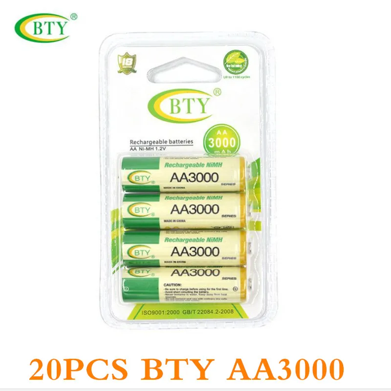 20 шт. аккумуляторные батарейки AA 3000 мАч в | Электроника