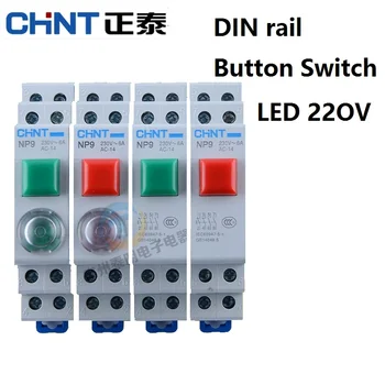 1PC CHINT NP9 push button card DIN rail button switch reset with moving light LED 220V
1PC CHINT NP9 push button card DIN rail button switch reset with moving light LED 220V