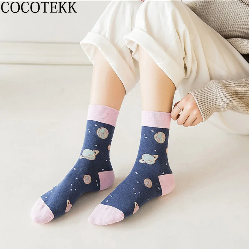 New Cute Jacquard Creative Cartoon Space Planet Art Socks Women Crew Harajuku Novelty Design Casual Soft Women Socks Lady Gifts
New Cute Jacquard Creative Cartoon Space Planet Art Socks Women Crew Harajuku Novelty Design Casual Soft Women Socks Lady Gifts