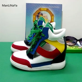 Mixed Colors High Top Platform Women Shoes Brand Design Lace-Up Women Sneakers Runway Hollow Couple Sport Shoes Summer Boots
Mixed Colors High Top Platform Women Shoes Brand Design Lace-Up Women Sneakers Runway Hollow Couple Sport Shoes Summer Boots
