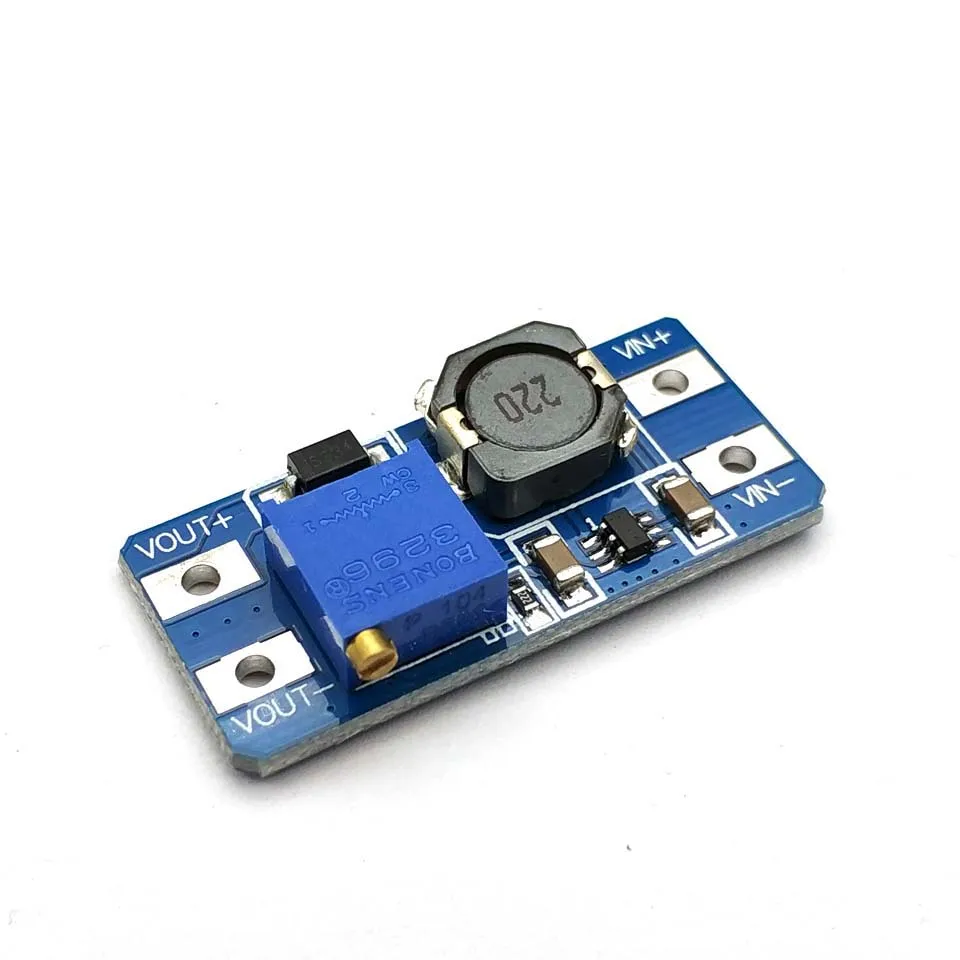 MT3608 DC-DC Step Up Converter Booster Power Supply Module Boost Step-up Board MAX output 28V 2A For Uno
MT3608 DC-DC Step Up Converter Booster Power Supply Module Boost Step-up Board MAX output 28V 2A For Uno