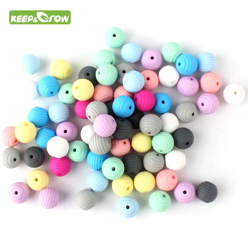 KEEP&GROW 10Pc 12mm Round Spiral Silicone Beads Food Grade Silicone Teether Bead DIY Jewelry Making Teething Toys Baby Products
KEEP&GROW 10Pc 12mm Round Spiral Silicone Beads Food Grade Silicone Teether Bead DIY Jewelry Making Teething Toys Baby Products